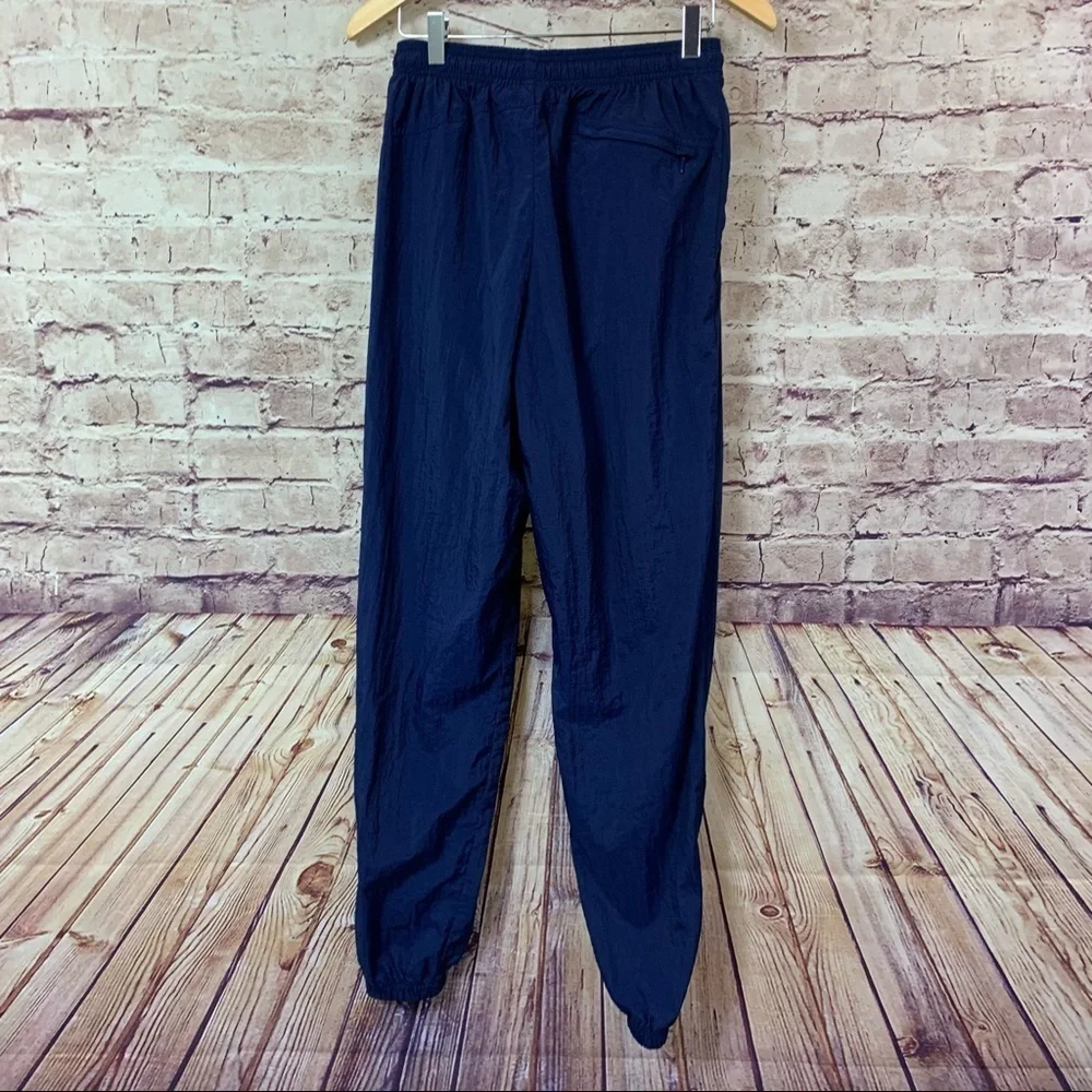 Nike Navy Nylon Elastic Waist Windbreaker Pants